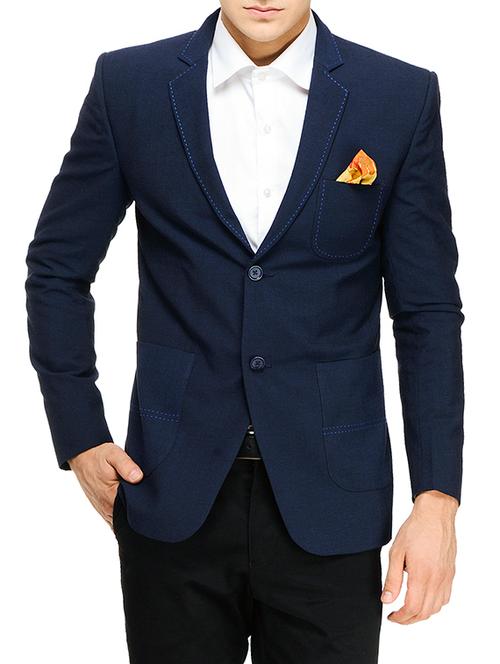 blue polyester formal blazer - 13648813 - Very Small Image - 1