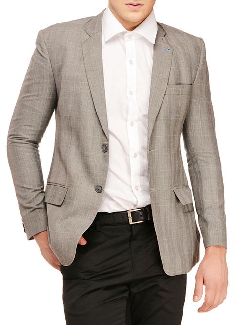 grey polyester formal blazer - 13648843 - Very Small Image - 1