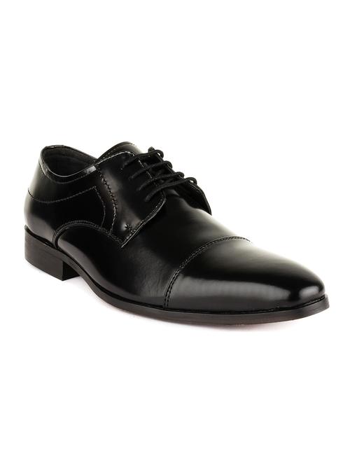black leather formal lace-up derby - 13649936 - Very Small Image - 1