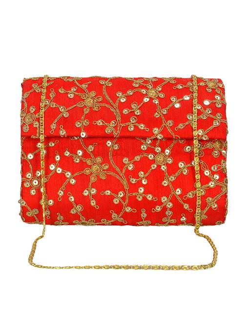 red cotton box clutch - 13650010 - Very Small Image - 1