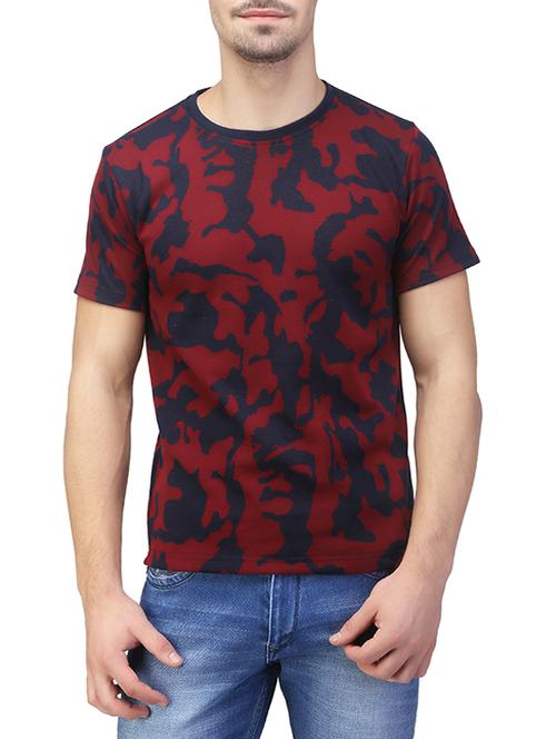 red camouflage cotton t-shirt - 13650022 - Very Small Image - 1