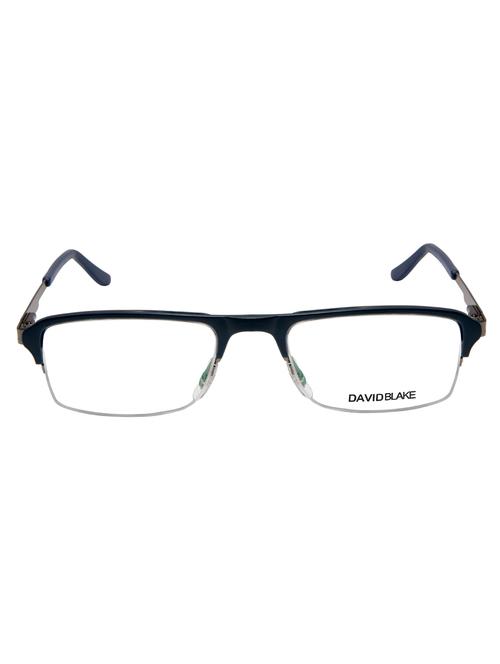 david blake matte blue rectangular half rim eyeframe - 13650568 - Very Small Image - 1