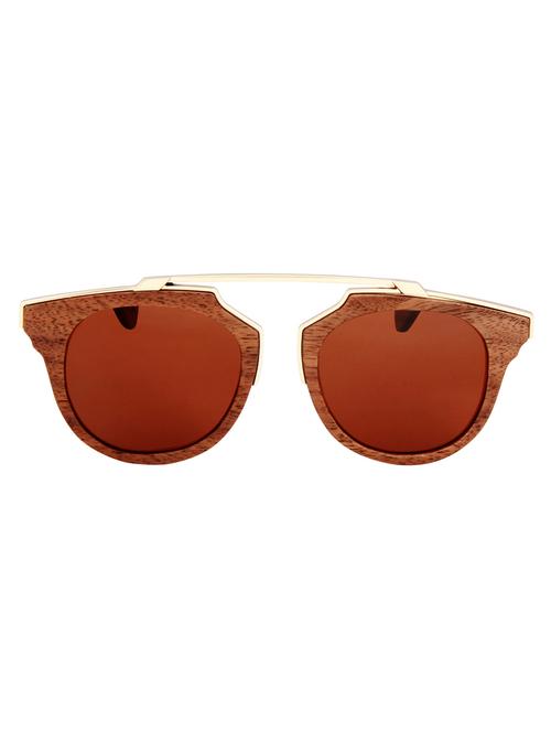 tocca di legno oro mocha retro wooden sunglasses - 13651061 - Very Small Image - 1