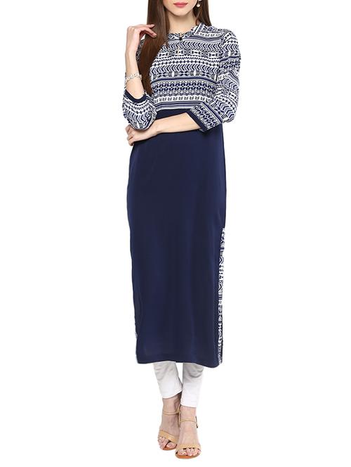 women's straight kurta - 13652882 - Very Small Image - 1