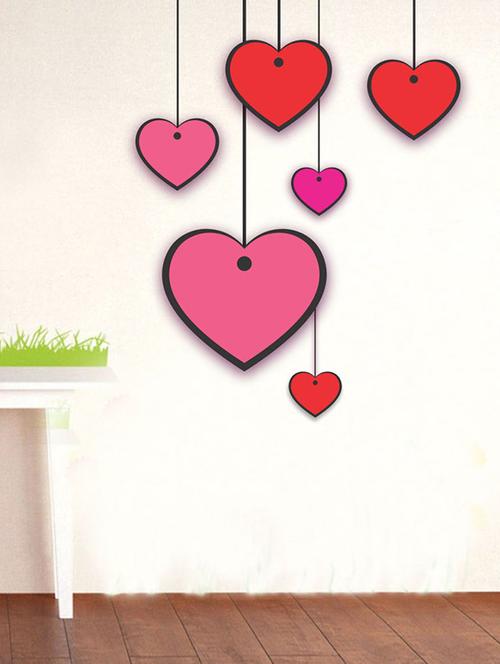 impression wall hanging hearts wall sticker - 13654542 - Very Small Image - 1