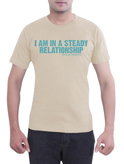 beige cotton t-shirt - 13655466 - Very Small Image - 1