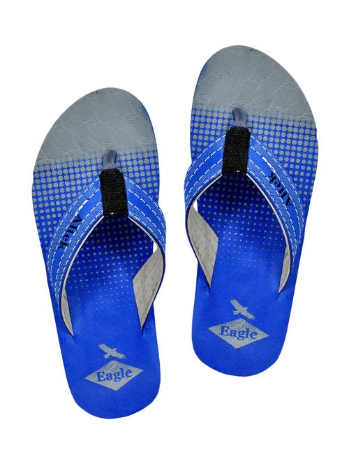 blue leatherette toe separator flip flops - 13657314 - Very Small Image - 1