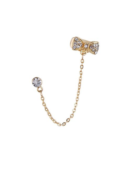 gold metal earring - 13657476 - Very Small Image - 1