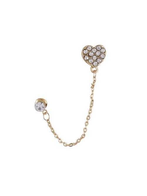 gold metal earring - 13657477 - Very Small Image - 1