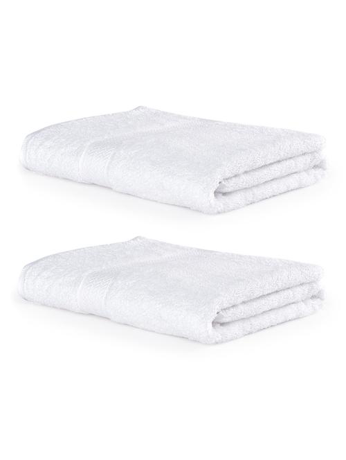 turkish bath premium cotton 560 gsm hotel bath towel set of 2 : white - 13663999 - Very Small Image - 1