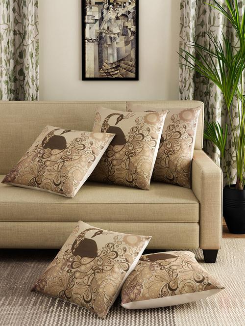 romee set of 5 polyester printed cushion cover - 13665688 - Very Small Image - 1