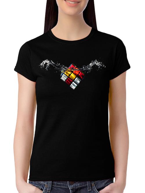 black cotton regular tshirt - 13667062 - Very Small Image - 1