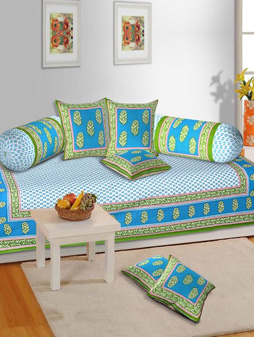 aj home 100% cotton super quality diwan set - 13667334 - Very Small Image - 1