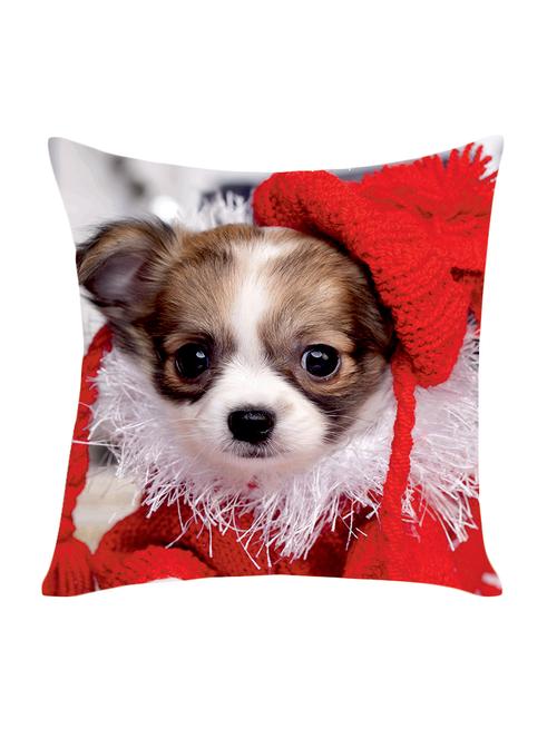 digitally printed cushion cover with dog and wool design - 13667820 - Very Small Image - 1