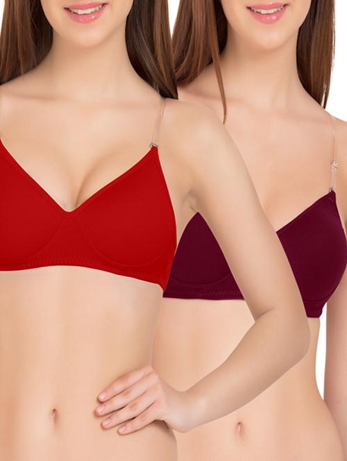 set of 2 multicolored cotton backless bras - 13668864 - Very Small Image - 1