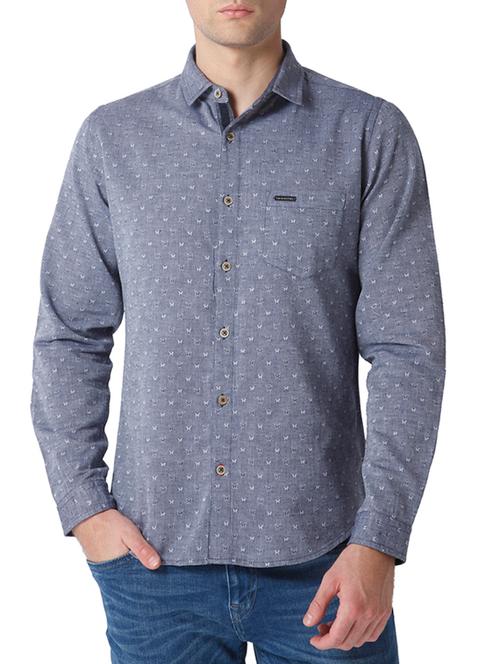 grey cotton casual shirt - 13669256 - Very Small Image - 1