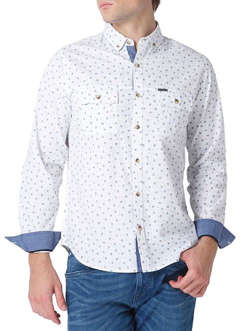 white cotton casual shirt - 13669299 - Very Small Image - 1