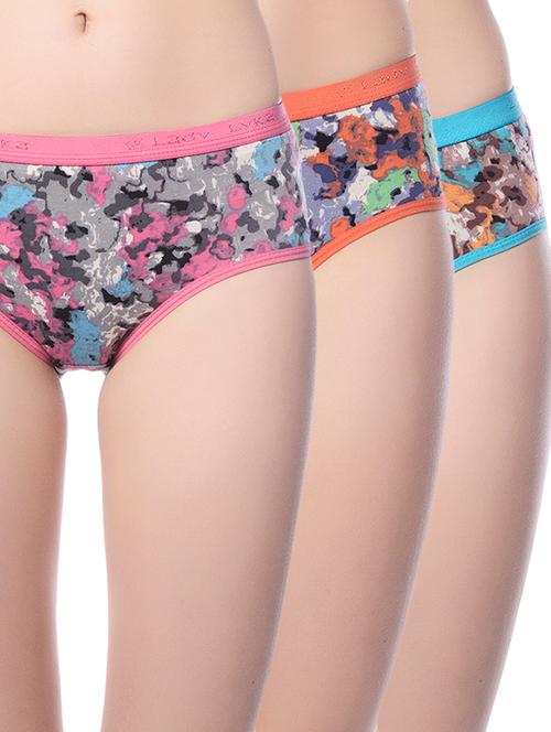 set of 3 multicolored printed cotton panties - 13670964 - Very Small Image - 1
