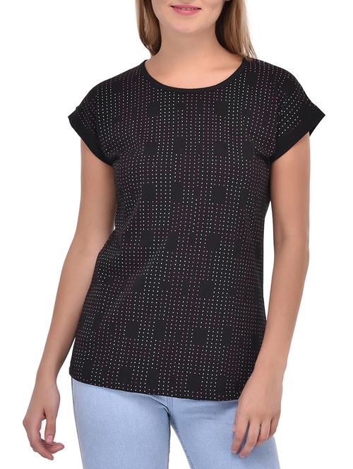 black cotton regular tshirt - 13671540 - Very Small Image - 1