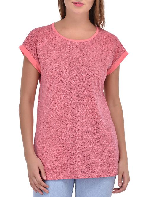 pink cotton regular tshirt - 13671560 - Very Small Image - 1
