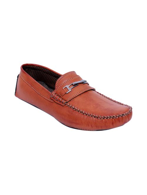 tan synthetic slip on loafers - 13672403 - Very Small Image - 1
