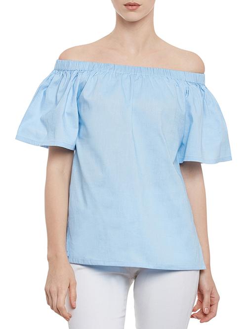 off shoulder short sleeved top - 13674171 - Very Small Image - 1