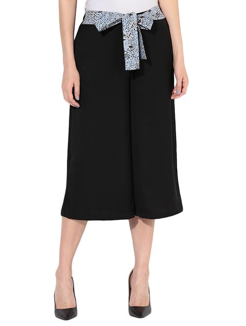 black culottes with printed belt - 13674718 - Very Small Image - 1