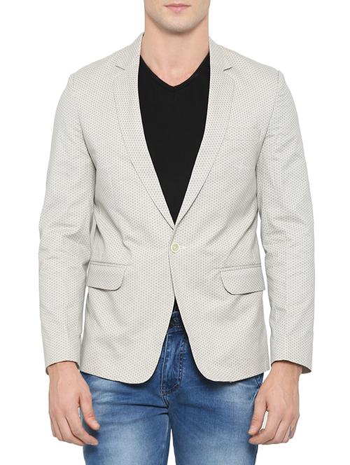 ivory cotton casual blazer - 13676755 - Very Small Image - 1