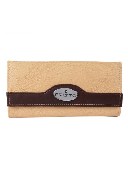 beige leatherette regular clutch - 13678530 - Very Small Image - 1