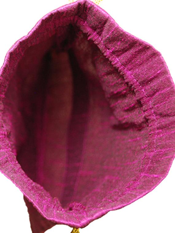 purple silk potli - 13679904 - Zoom Image - 2