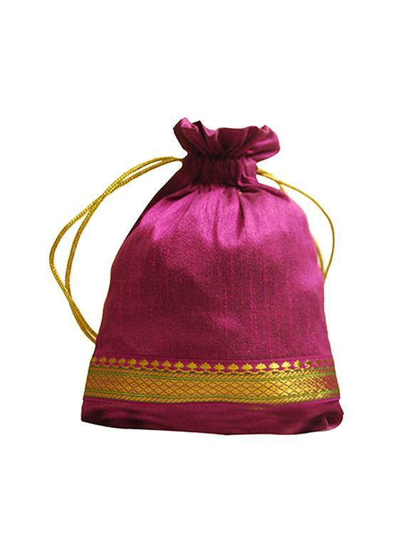 purple silk potli - 13679904 - Standard Image - 3