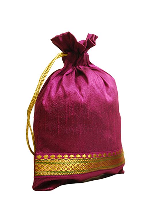 purple silk potli - 13679904 - Standard Image - 4