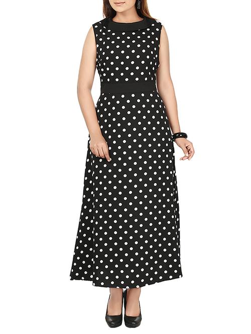 Polka dot sleeveless maxi dress - 13680767 - Very Small Image - 1