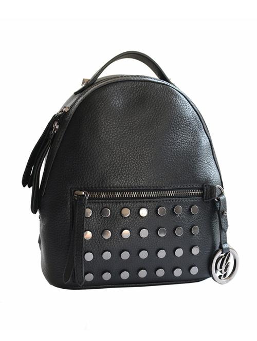 black leather fashion backpack - 13685032 - Very Small Image - 1