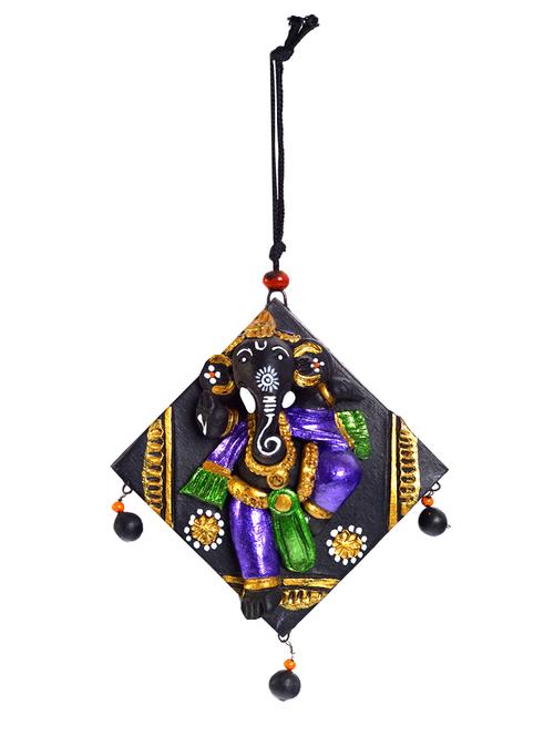 aapno rajasthan multicolor terracotta square wall plate showpiece - 13685688 - Very Small Image - 1