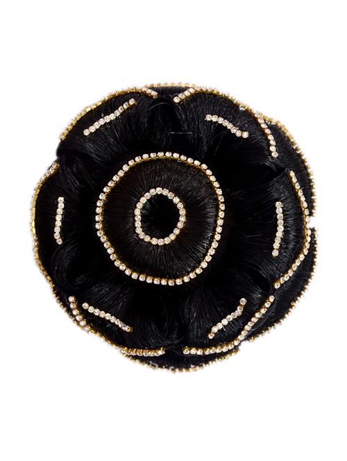 premium range black hair bun - 13688092 - Very Small Image - 1