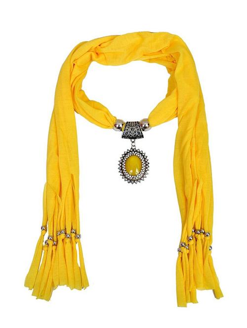 yellow cotton scarf - 13689144 - Very Small Image - 1