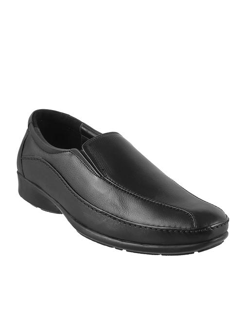 black leather slip on shoes - 13690846 - Very Small Image - 1