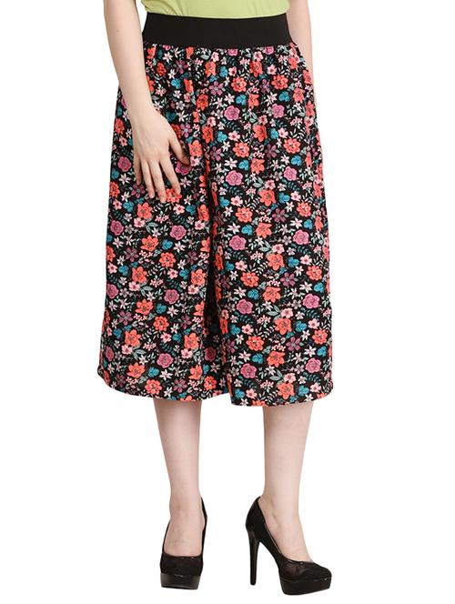multi colored crepe culottes - 13691862 - Very Small Image - 1