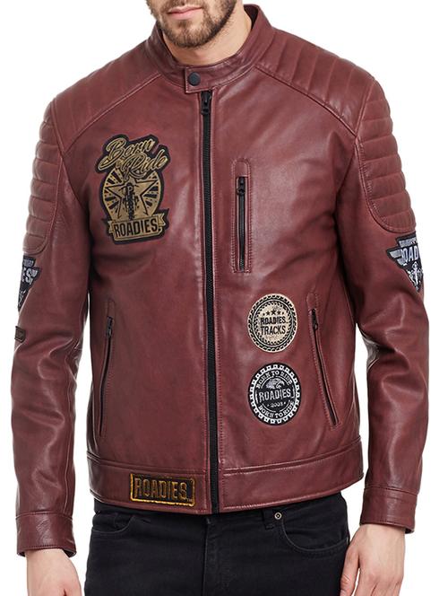 red leather biker jacket - 13692650 - Very Small Image - 1