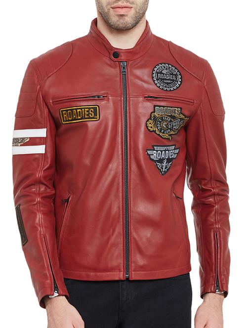 red leather biker jacket - 13692656 - Very Small Image - 1