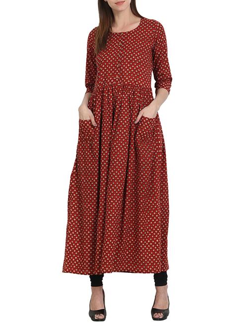 flared kurta with pockets - 13693004 - Very Small Image - 1