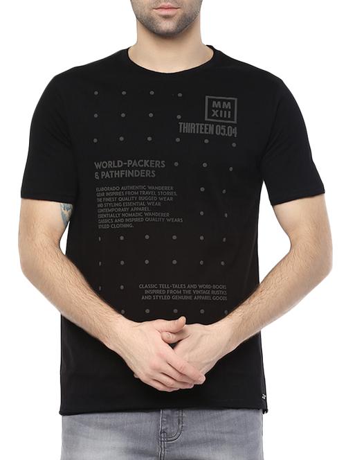 black cotton t-shirt - 13693367 - Very Small Image - 1