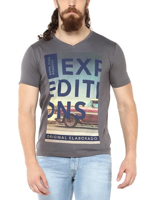 grey cotton t-shirt - 13693382 - Very Small Image - 1