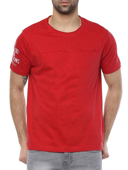 red cotton t-shirt - 13693404 - Very Small Image - 1