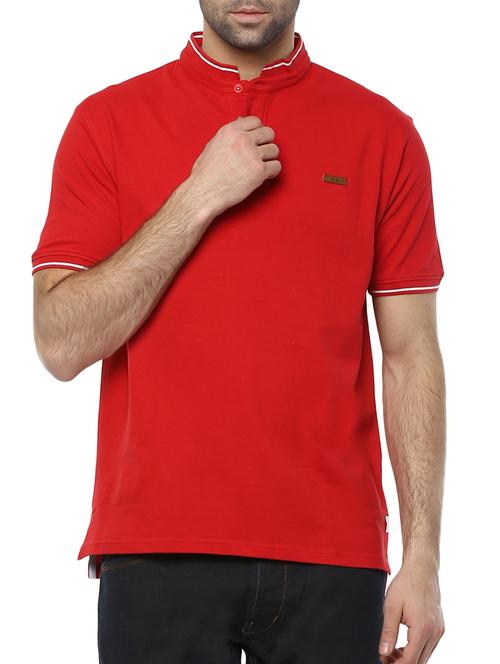 red cotton t-shirt - 13693442 - Very Small Image - 1