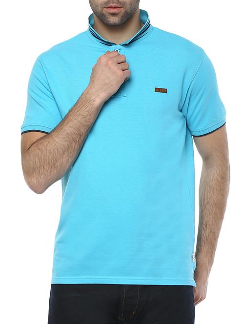blue cotton t-shirt - 13693451 - Very Small Image - 1