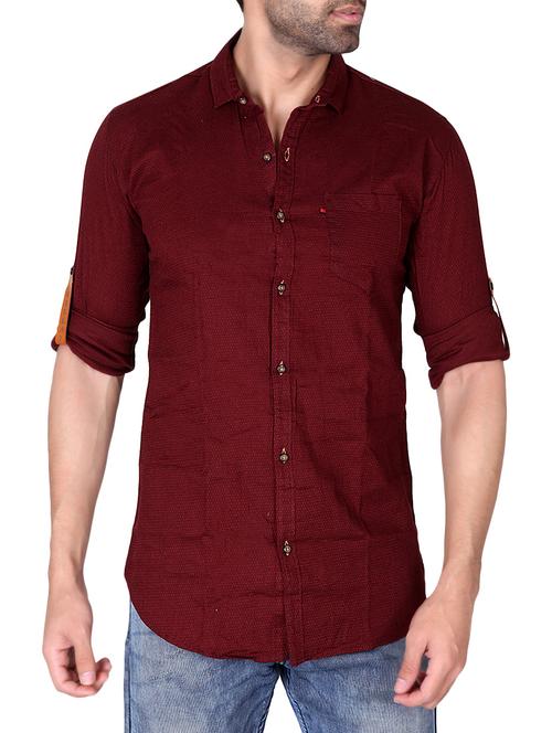 red cotton casual shirt - 13693510 - Very Small Image - 1