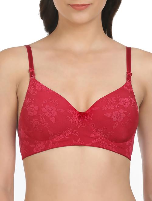 bow patch floral t-shirt bra - 13694695 - Very Small Image - 1