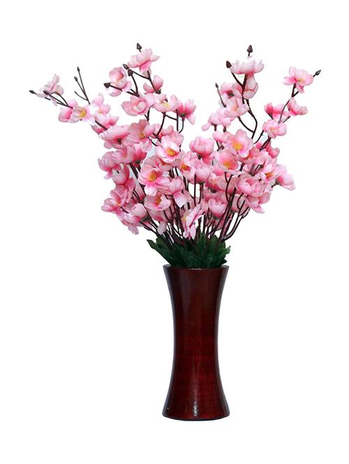 street pink orchids artificial flower  with pot (22 inch, pack of 1)" - 13696221 - Very Small Image - 1